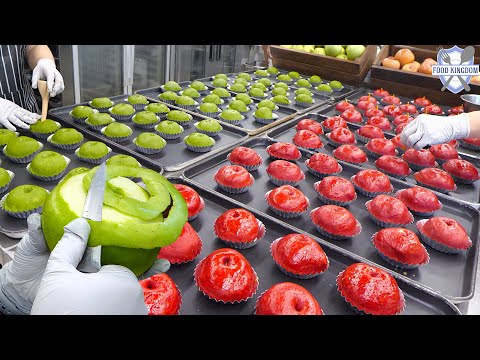 Видео: Сделано из свежего настоящего яблока! приготовление яблочного хлеба со сливочным сыром