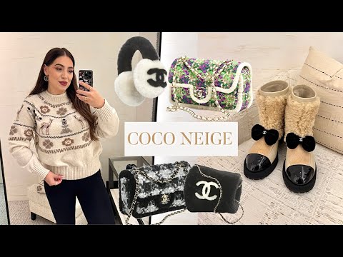 Видео: Зимняя капсульная коллекция Chanel Coco Neige ❄️ Сумки из овчины, ботинки, твид, RTW 25N