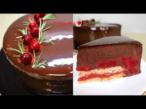 Видео: Муссовый торт «Клюква в шоколаде» | Шоколадный торт без глютена | LoveCookingRu