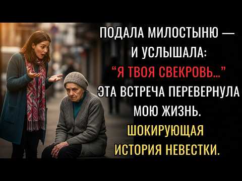 Видео: Я подала милостыню старушке — и услышала: “Я твоя свекровь” | Реальная история про прощение