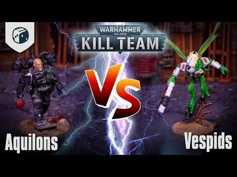 Видео: Warhammer Kill Team - Дожужжались! Tempestus Aquilons vs Vespid Stingwings
