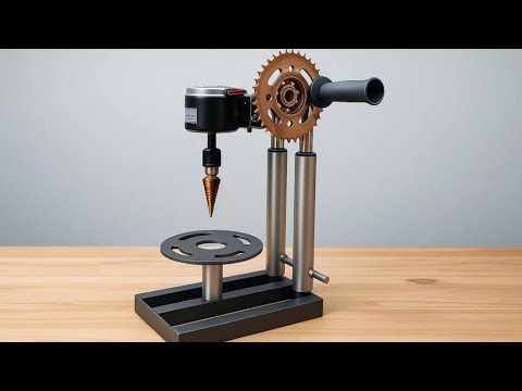 Видео: Как сделать мощную 12V дрель из старого мотора и мотоциклетного металлолома | DIY Идеи и Изобретения