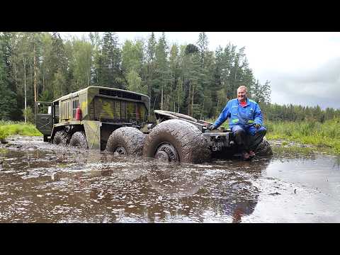Видео: Что будет если загнать МАЗ 537 в лютое болото?