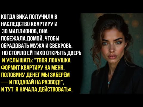 Видео: «Она оформит квартиру на меня, а деньги мы поделим!» — говорил муж… Но я всё слышала