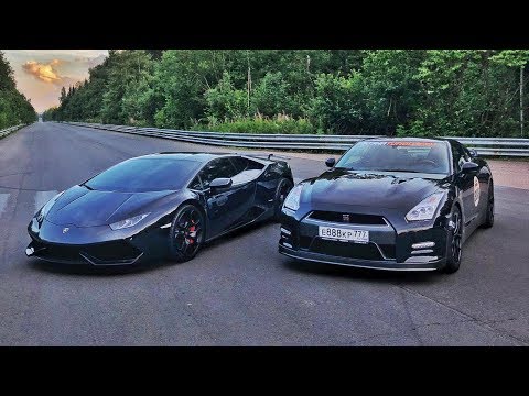 Видео: 950 л.с. Nissan GT-R vs 780 л.с. Turbo Lamborghini. StuntChamp