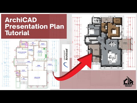 Видео: Учебное пособие по ArchiCAD: создание потрясающих планов презентаций. Без Photoshop!