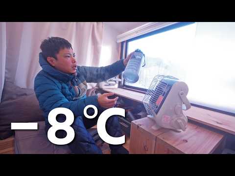 Видео: Ужасающие холода -8°C. Автомобильный кемпинг в снегу.