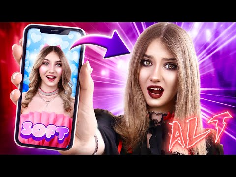 Видео: Экстремальный Мейковер от Soft Girl до Alt Girl! Кого Выберет Плохой Парень?
