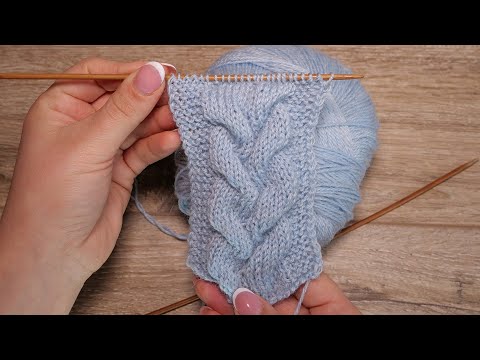 Видео: 3D косы в технике клоке спицами 🦋 3D Kloke cables knitting pattern