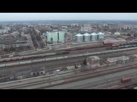 Видео: залізничний Фастів з повітря