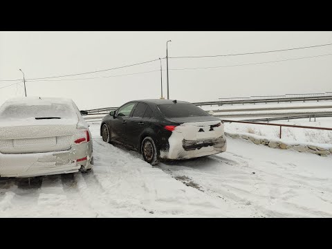 Видео: Снег на перевале Култук и его окрестностях. осторожно маты :)