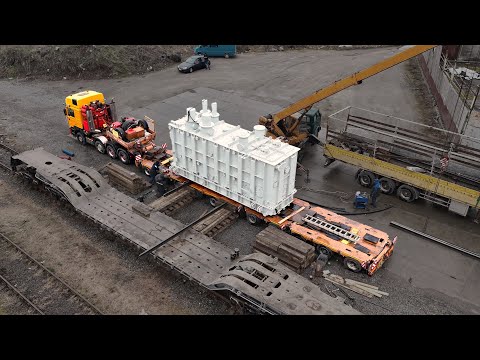 Видео: Погрузка Трансформатор 134 ТОННЫ! Перевозим НЕГАБАРИТНЫЙ груз. Негабаритные грузоперевозки