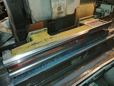 Видео: Ремонт станины токарного станка ТВ-6 (ТВ-4). Шлифовка плоскости со стороны коробки подач. Часть 4.