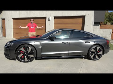 Видео: AudI RS E-Tron GT - это ультра-быстрый электроседан за $140 000+