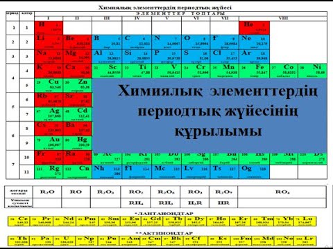 Видео: Химиялық элементтердің периодтық жүйесінің құрылымы