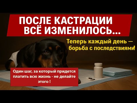 Видео: У сук крупных пород собак риск подтекания мочи может достигать 20% после кастрации. Как избежать.