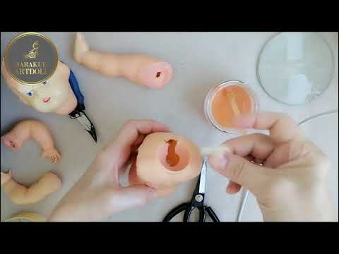 Видео: Реставрация целлулоидной куклы  СССР Мастер класс