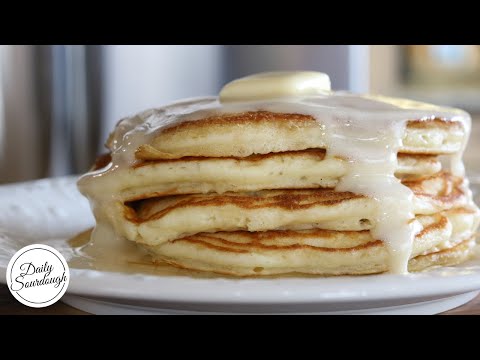 Видео: Блины на закваске с сиропом из свежей пахты — Как приготовить блины на закваске — Daily Sourdough