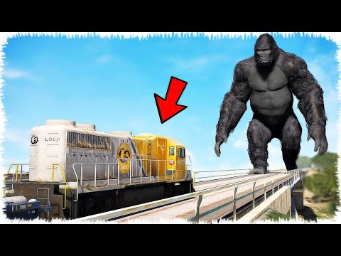 Видео: Кинг Конг пойызды тоқтата алама? (GTA V)