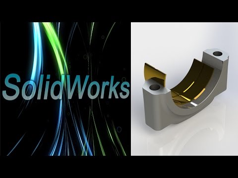 Видео: SolisWorks. Крышка шатуна и вкладыши. Детали машины. (Урок 20) - 3 / Уроки SolidWorks