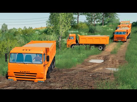 Видео: ВЕЗЁМ ПЕРВУЮ ПАРТИЮ ПЕСКА! УЖАСТНАЯ ДОРОГА - FARMING SIMULATOR 2019