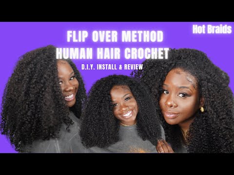 Видео: ♡ Способ вязания крючком из натуральных волос 3C-4A для начинающих с переворотом, уч. Hot Braids
