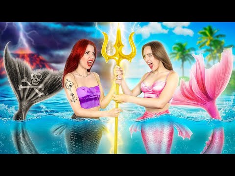 Видео: Популярная Русалка VS Непопулярная Русалка || Хорошая VS Плохая Сестра Русалка