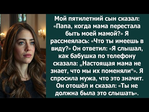 Видео: Мой сын узнал страшную тайну  я не его настоящая мама