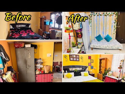 Видео: Преображение спальни в индийском стиле для среднего класса за небольшой бюджет | Экстремальное пр...