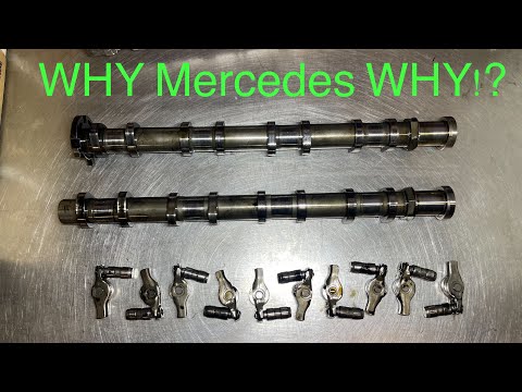 Видео: Mercedes | Замена распредвалов, коромысел и толкателей | OM654 220d