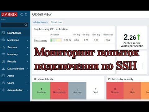 Видео: Мониторинг попыток подключения по ssh к серверу zabbix