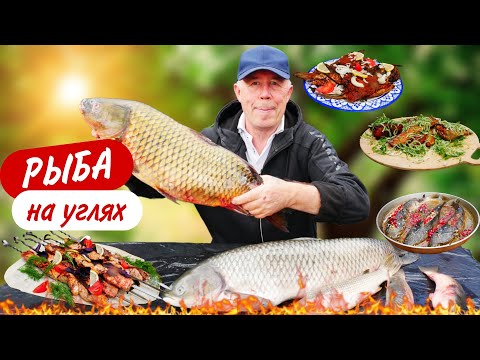 Видео: РЕЦЕПТЫ ВКУСНОЙ РЫБЫ - КАК ПРИГОТОВИТЬ АМУРА, САЗАНА, КЕФАЛЬ НА УГЛЯХ