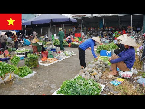 Видео: Традиционный рынок Вьетнама в 4K | Местное утро на рынке Кеп