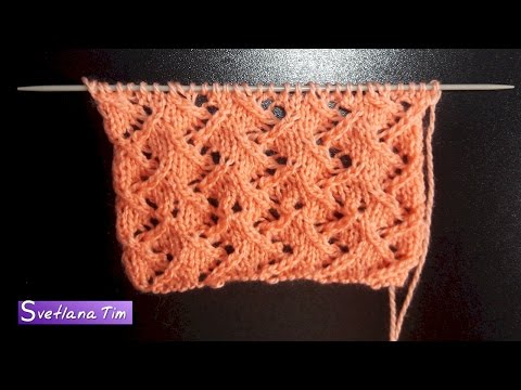 Видео: УЗОРЫ СПИЦАМИ ВЯЗАНИЕ. Ажурный узор ТАНЦУЮЩИЕ ЕЛОЧКИ. Мастер Класс со схемой № 463