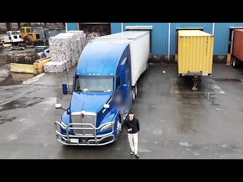 Видео: РАБОТА НА ТРАКЕ В США. ВЕЗУ МУСОР. СТОПНУЛИ КОПЫ