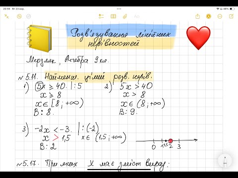 Видео: Розв'язування лінійних нерівностей. Алгебра 9 клас.