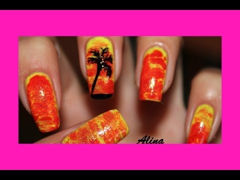 Видео: Sammer Nail Art - Солнце море пальмы
