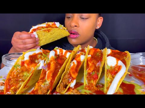 Видео: ASMR MUKBANG CHEESY LOADED CRUNCHY TACOS ЕДИТ ЗВУКИ, НЕ ГОВОРИТ АСМР МУКБАНГ 먹방 EATING SHOW