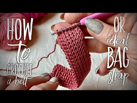 Видео: ВЯЗАНИЕ КРАСИВОГО ПЛОСКОГО ШНУРА КРЮЧКОМ 💥 / 🧶 HOW TO CROCHET HANDBAG STRAP