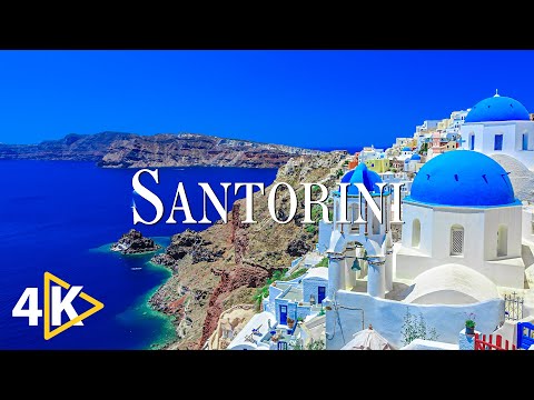 Видео: FLYING OVER SANTORINI (4K UHD) – успокаивающая музыка и красивое видео о природе