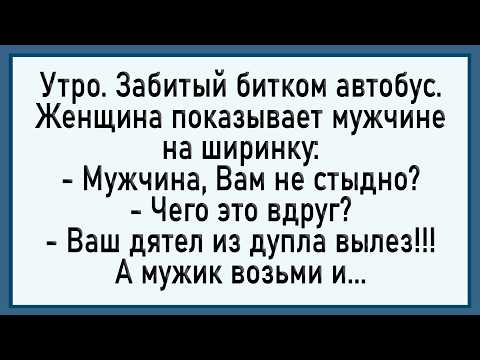 Видео: Как мужик в автобусе учудил! Сборник свежих анекдотов! Юмор!