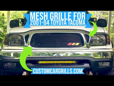 Видео: Инструкция по установке сетчатой ​​решетки радиатора Toyota Tacoma 2001-2004 от customcargrills.com