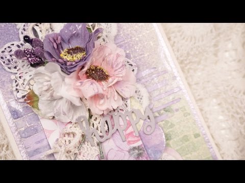 Видео: Весенняя открытка - Скрапбукинг мастер-класс / Aida Handmade