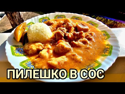 Видео: Пиле с доматен сос! Вкусна домашно приготвена храна!