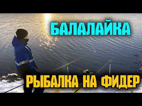 Видео: Зимняя рыбалка на фидер на балалайке. Рефтинское водохранилище.
