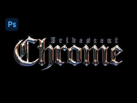 Видео: Эффект переливающегося хромированного текста в Photoshop — потрясающий урок по металлической типо...