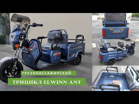 Видео: Грузопассажирский электро трицикл Elwinn Ant
