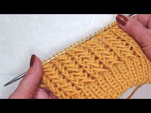 Видео: Зимний ажур.  Узор со скрещенной петлей спицами для женских вещей. 247