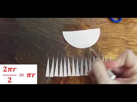 Видео: Як вивести формулу площі круга або що спільного між площею прямокутника та площею круга ?