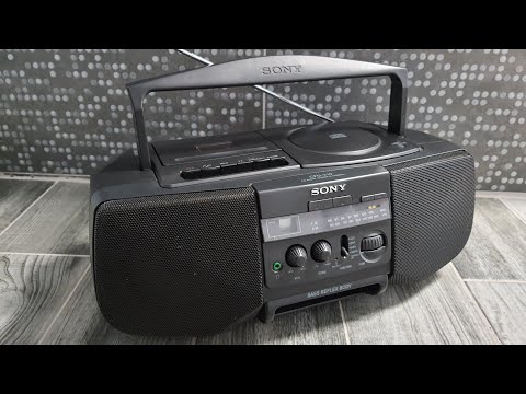 Видео: Тест магнітоли SONY CFD-V10 - вінтажний boombox, 1995-1996 років випуску.